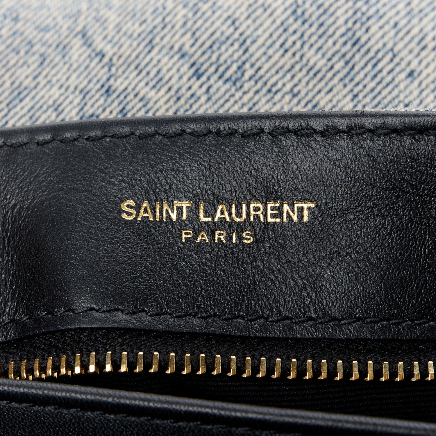 Saint Laurent Denim Y Quilted Monogram Toy Loulou Crossbody Bag Grey 7 of 14