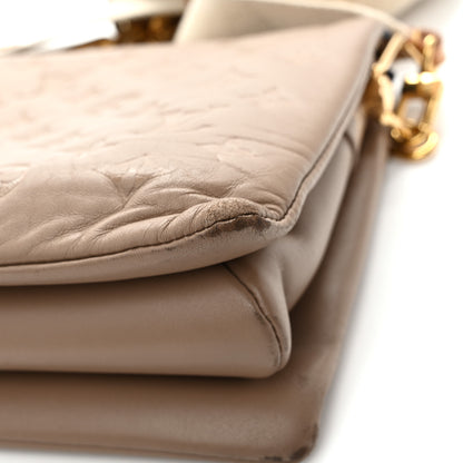 Louis Vuitton Lambskin Embossed Monogram Coussin PM Taupe 13 of 17