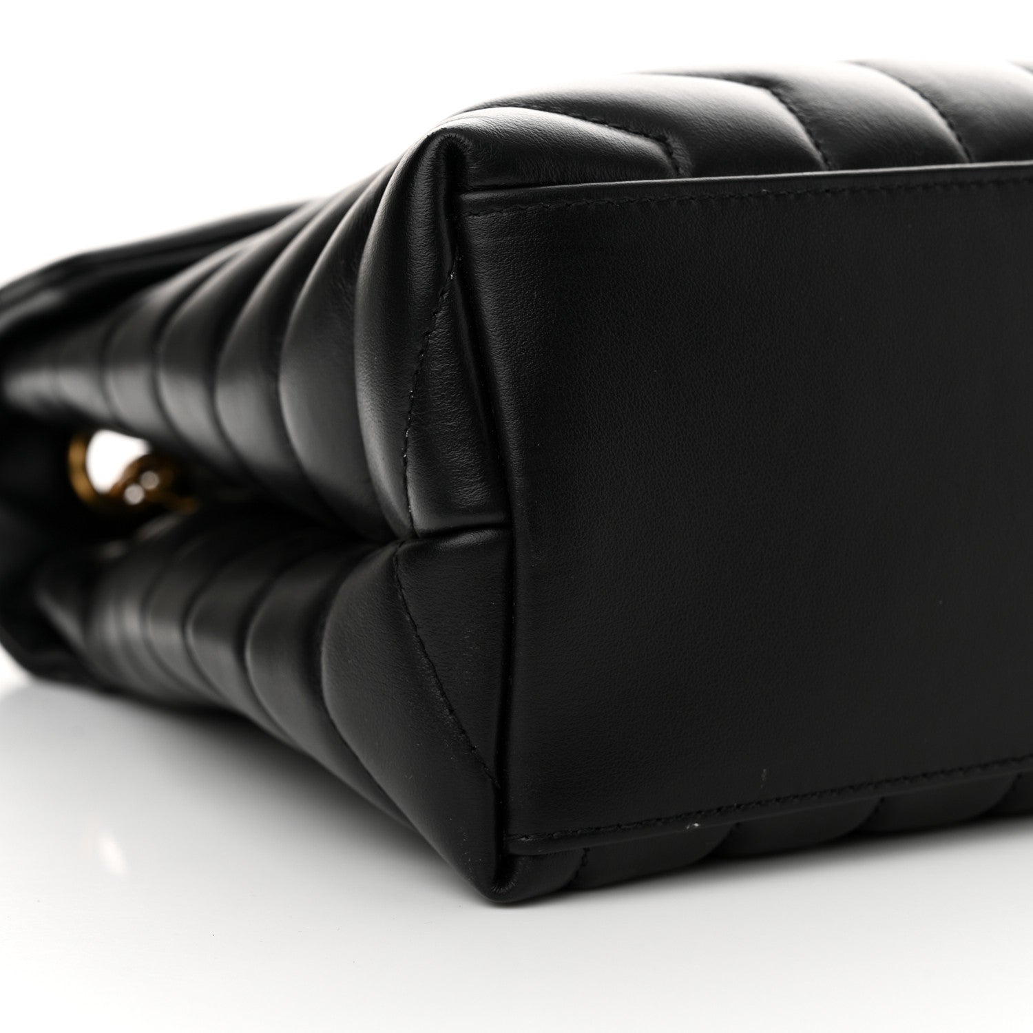 Saint Laurent Calfskin Y Quilted Monogram Medium Loulou Chain Satchel Black 8 of 9