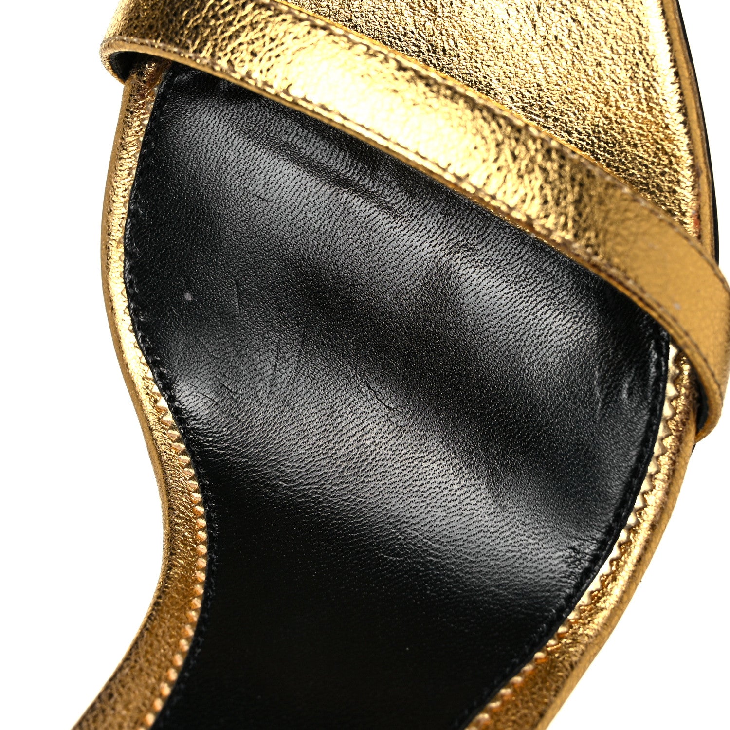 Tom Ford Metallic Nappa Padlock Stiletto 105mm Sandals 41.5 Gold 10 of 11