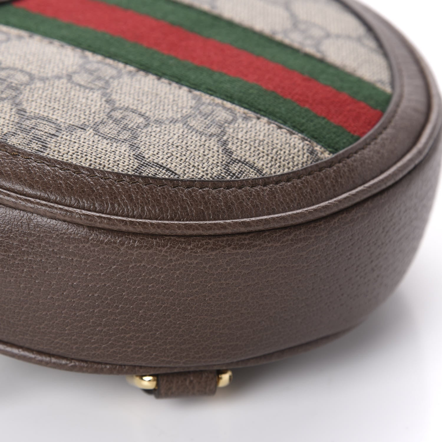 Gucci GG Supreme Monogram Web Mini Ophidia Round Backpack Brown 5 of 10