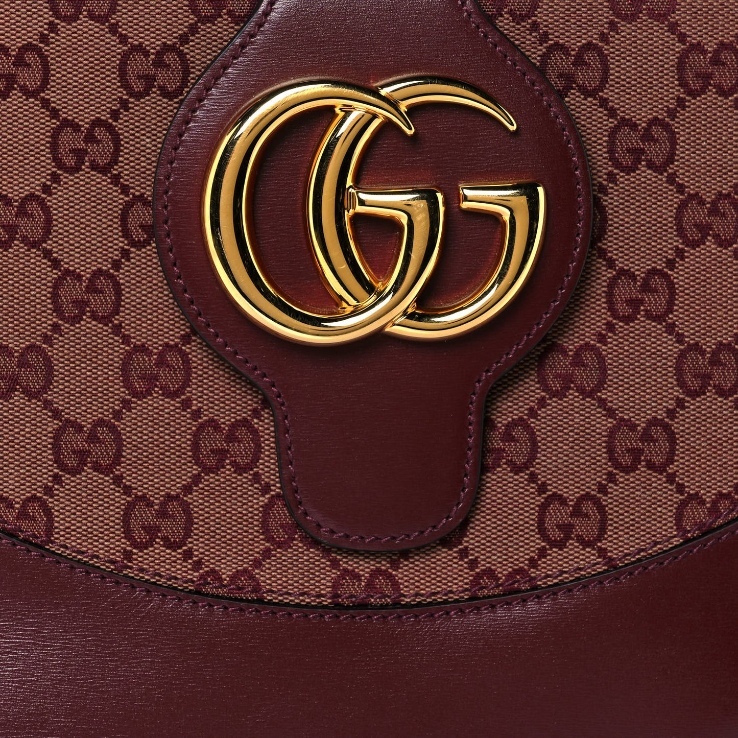 GG Monogram Calfskin Medium Arli Shoulder Bag Sahara Rubino Chardonnay