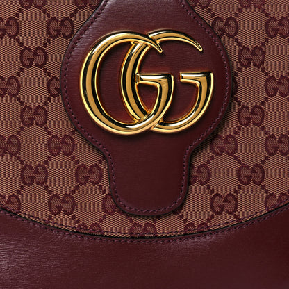 Gucci GG Monogram Calfskin Medium Arli Shoulder Bag Sahara Rubino Chardonnay 8 of 13