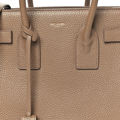 Saint Laurent Grained Calfskin Small Sac De Jour Taupe 7 of 11