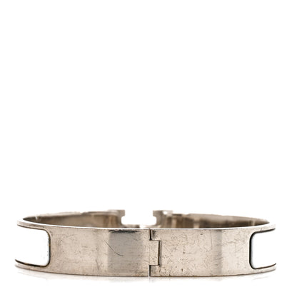 Hermes Enamel Narrow Clic Clac H Bracelet GM White 3 of 5