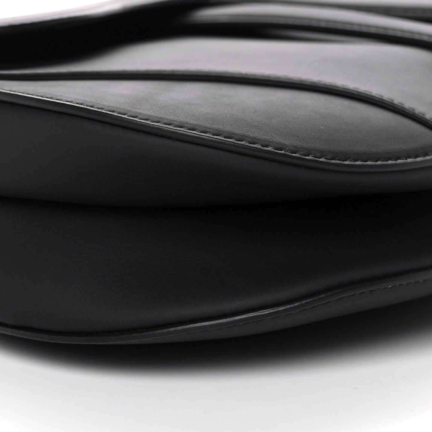 Ultra Matte Calfskin Saddle Bag Black