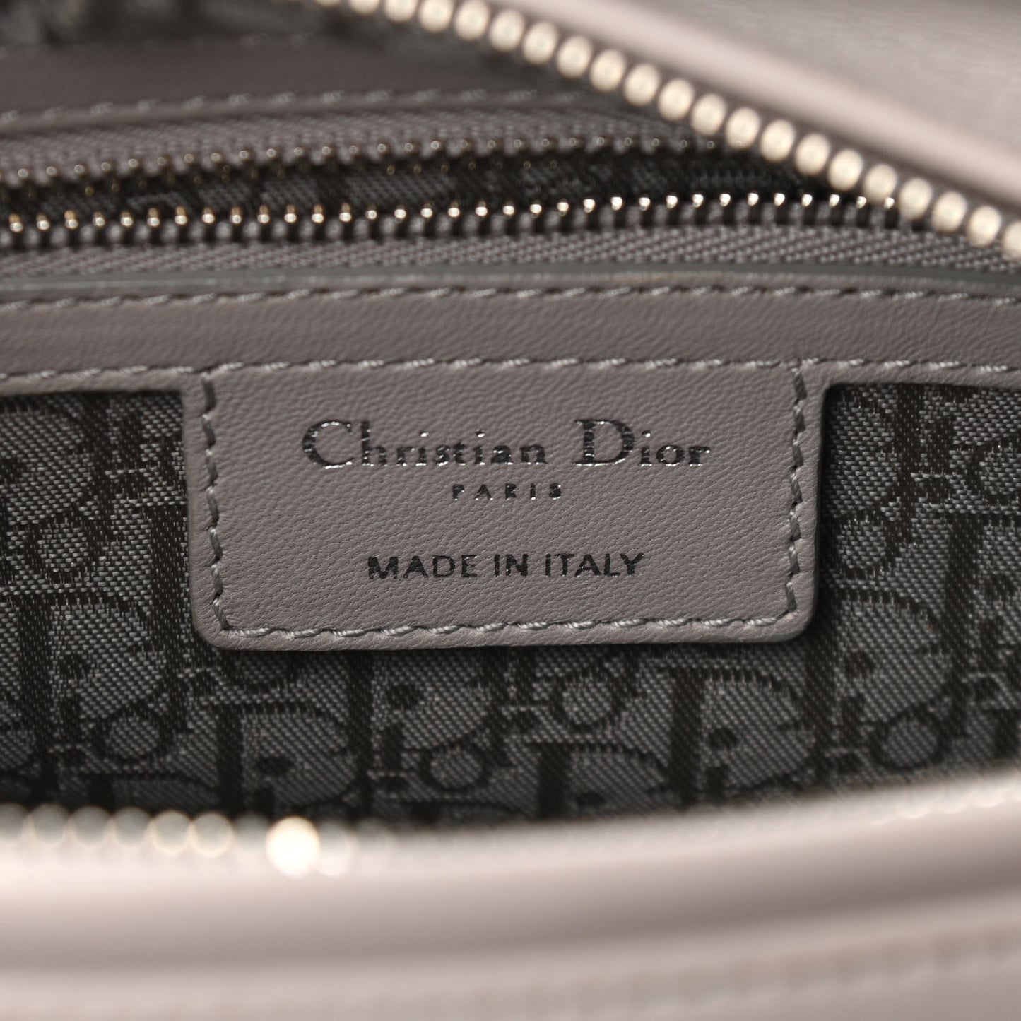 Lambskin Cannage Medium Lady Dior Grey
