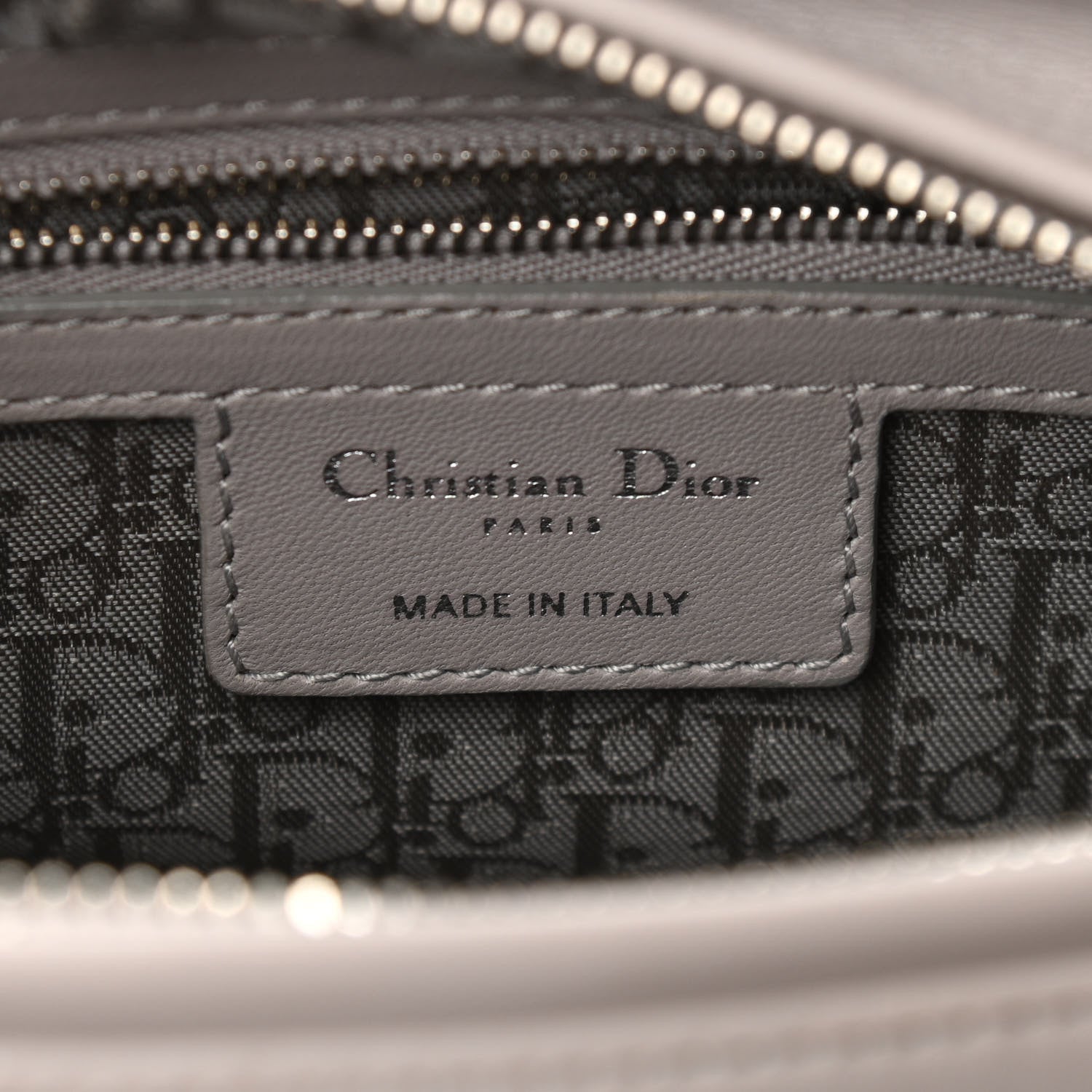 Christian Dior Lambskin Cannage Medium Lady Dior Grey 6 of 10