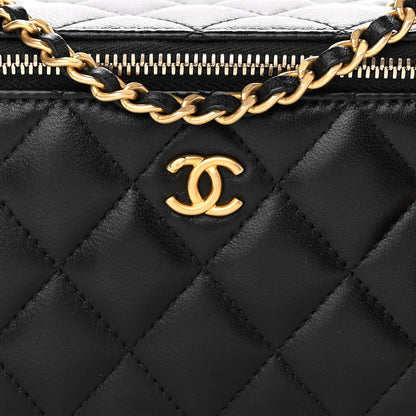 Chanel Lambskin Quilted Small Pearl Crush Vanity Case With Chain Black 8 of 11