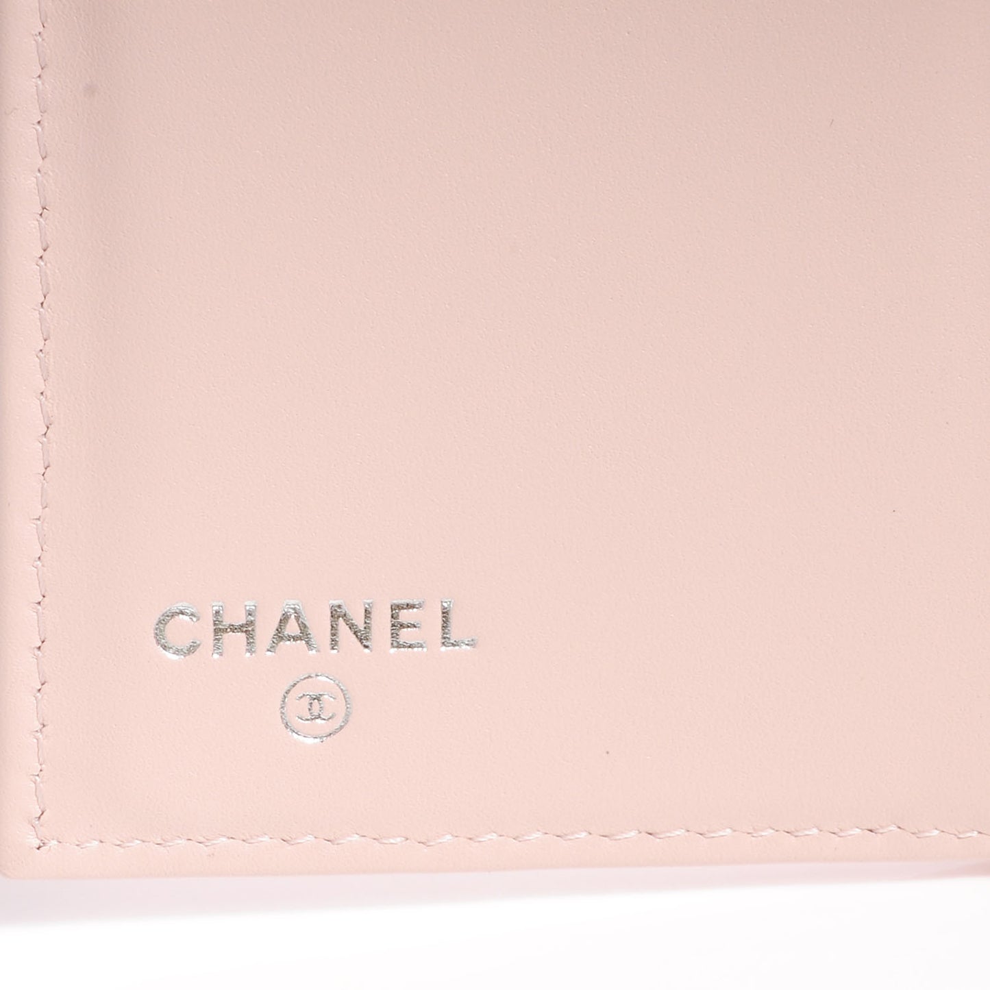 Caviar Quilted Long Flap Wallet Light Pink