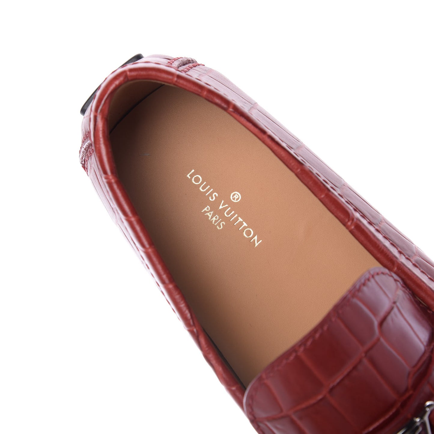 Alligator Hockenheim Moccasin Loafers 11 Red