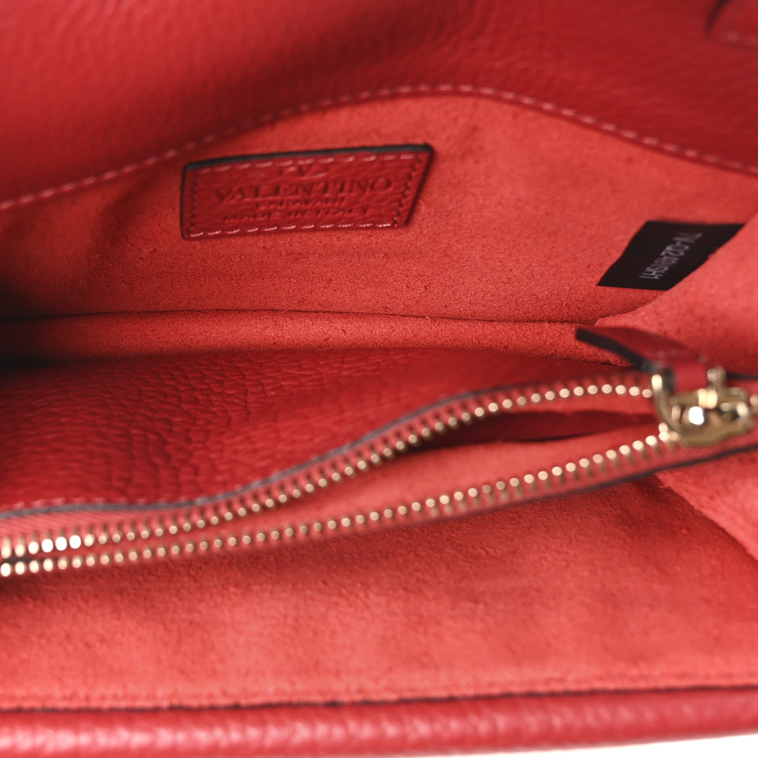 Valentino Garavani Pebbled Calfskin Rockstud Wallet on Chain Rouge Pur 5 of 10