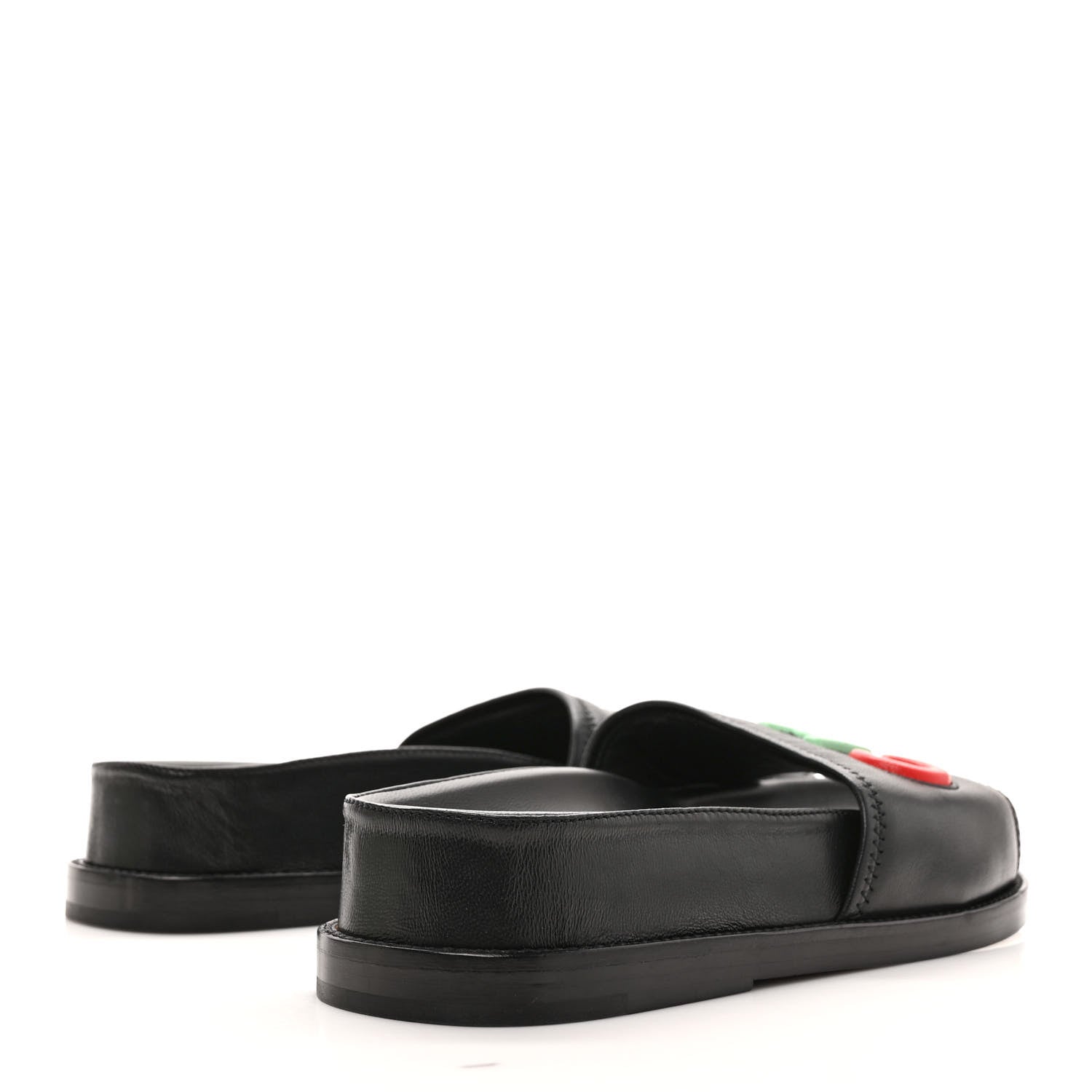 Chanel Lambskin Cha-Nel Mule Sandals 36.5 Black Multicolor 4 of 10