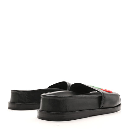 Chanel Lambskin Cha-Nel Mule Sandals 36.5 Black Multicolor 4 of 10