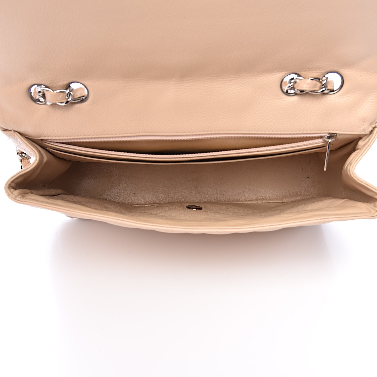 Chanel Caviar Quilted Jumbo Single Flap Beige Clair 5 of 24