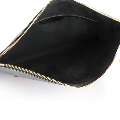 Stella McCartney Faux Leather Superstellaheroes Zipped Clutch Black Blue 5 of 8