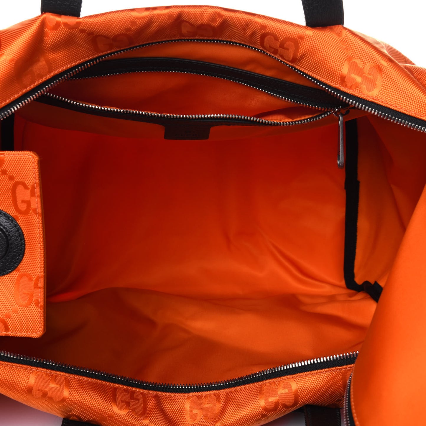 Econyl Nylon Monogram Off The Grid Duffle Bag Carrot Orange Black