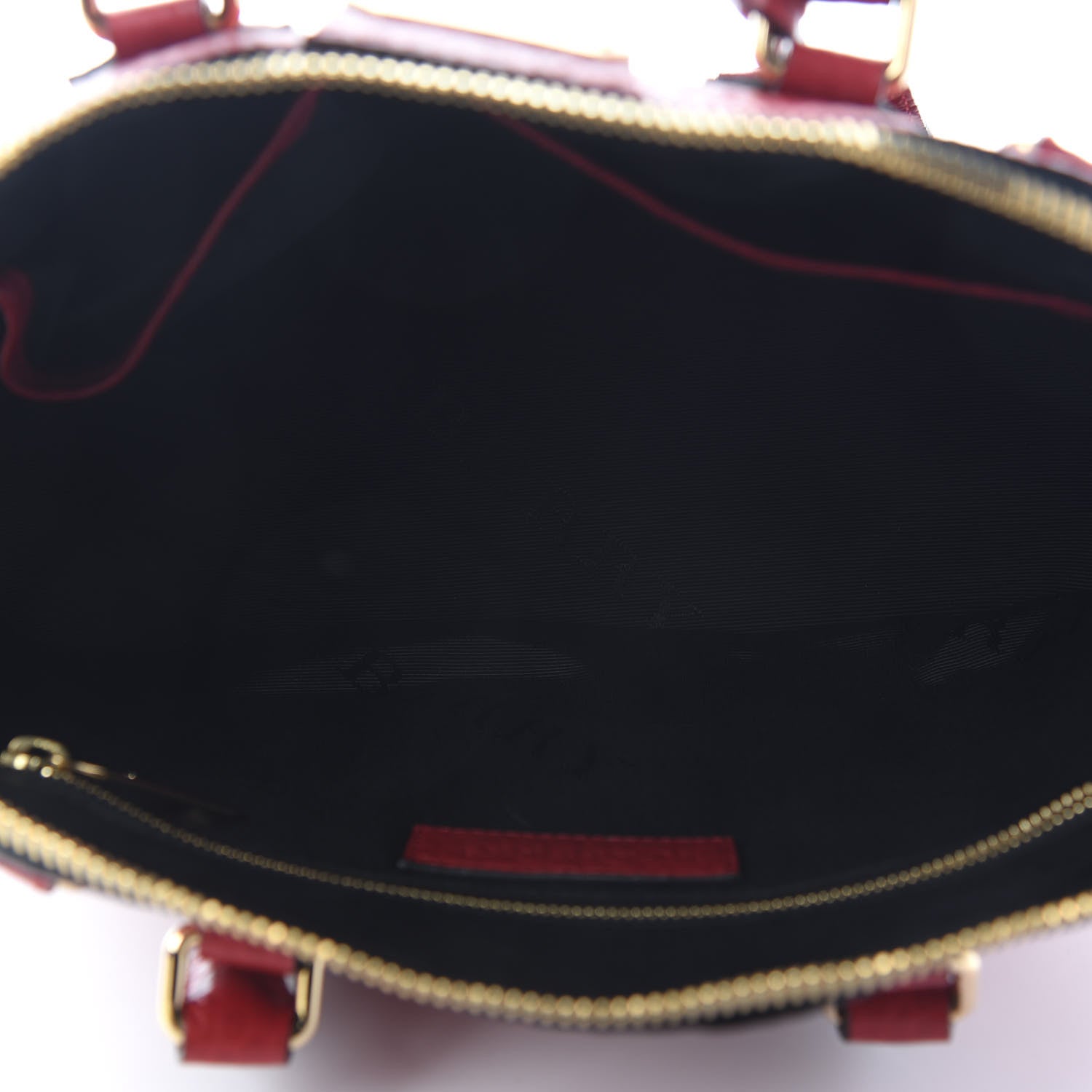 Burberry Heritage Grain Check Embossed Small Orchard Bowling Bag Military Red 4 of 7