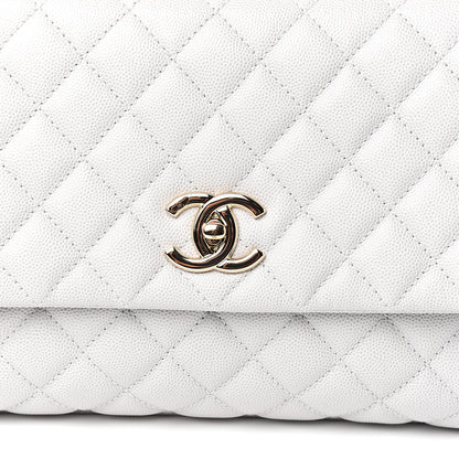 Chanel Caviar Quilted Small Coco Handle Flap Light Grey 8 of 9
