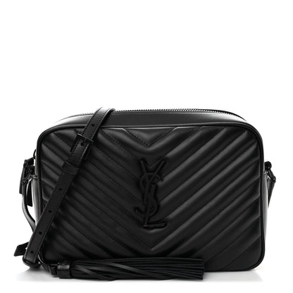 Saint Laurent Calfskin Matelasse Monogram Monochrome Lou Camera Bag Black 1 of 10