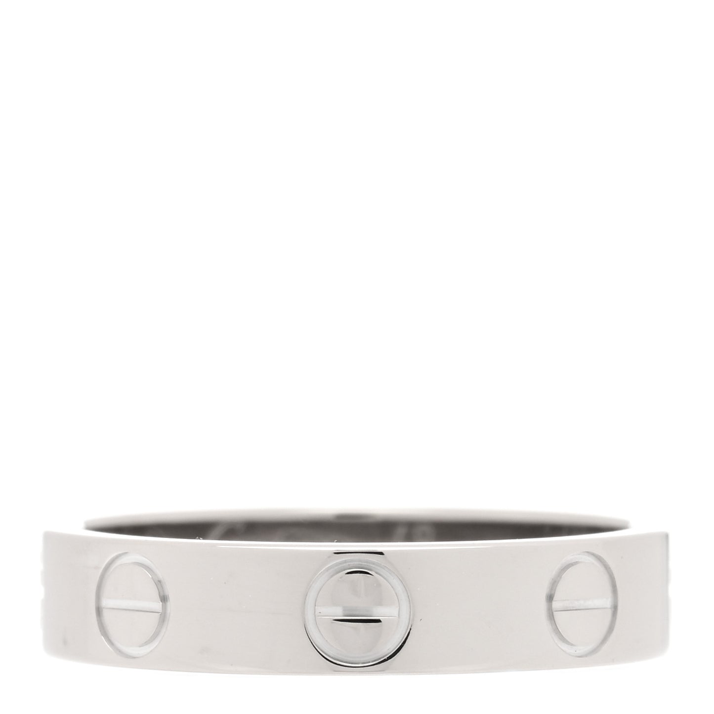 18K White Gold 3.5mm LOVE Wedding Band Ring 48 4.5