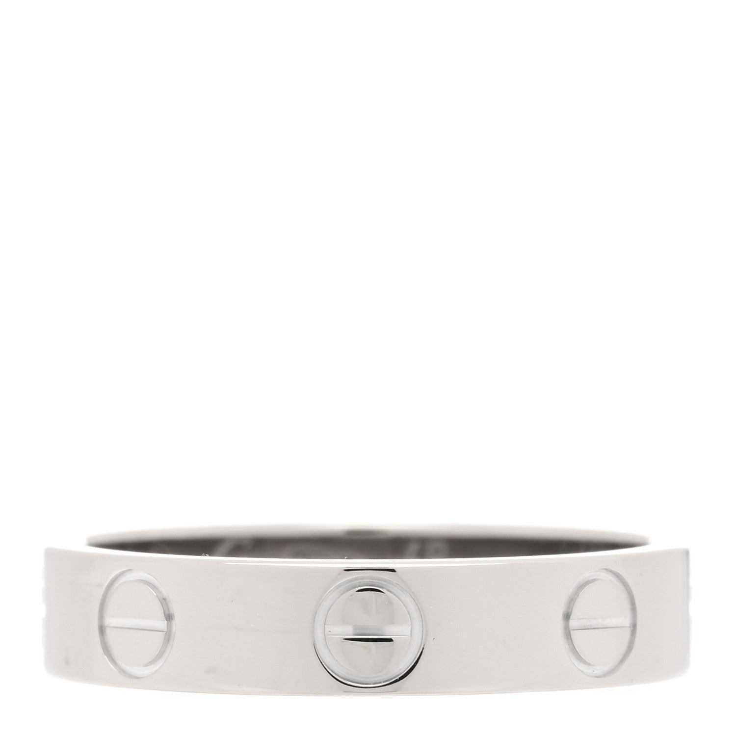 Cartier 18K White Gold 3.5mm LOVE Wedding Band Ring 48 4.5 1 of 4