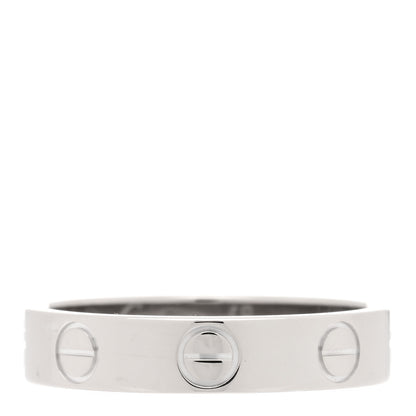 Cartier 18K White Gold 3.5mm LOVE Wedding Band Ring 48 4.5 1 of 4