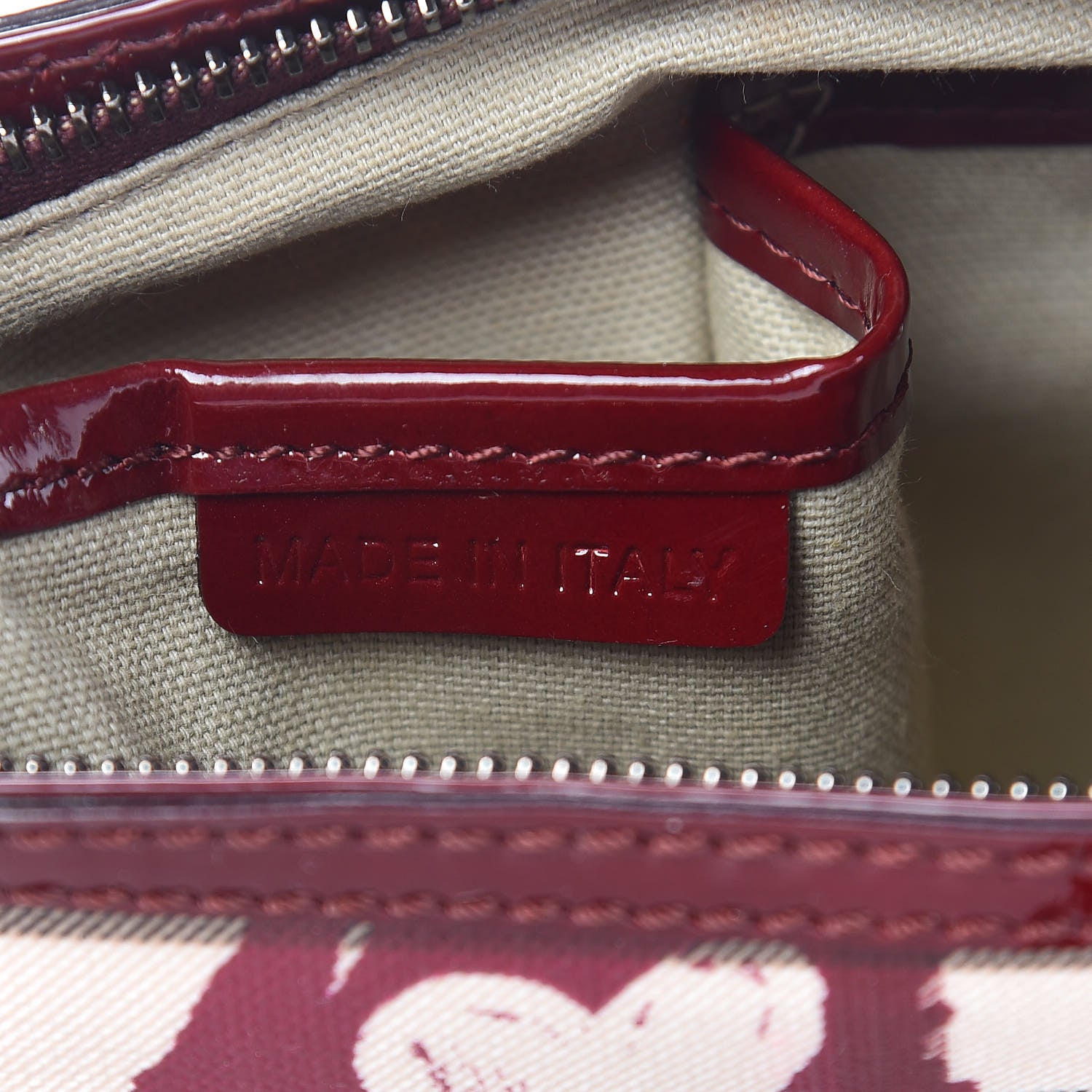 Burberry Nova Check Heart Crossbody Clutch Bag Berry Red 7 of 15