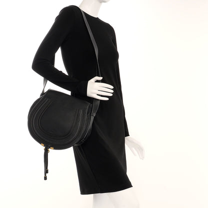 Chloe Calfskin Medium Marcie Round Crossbody Bag Black 2 of 7