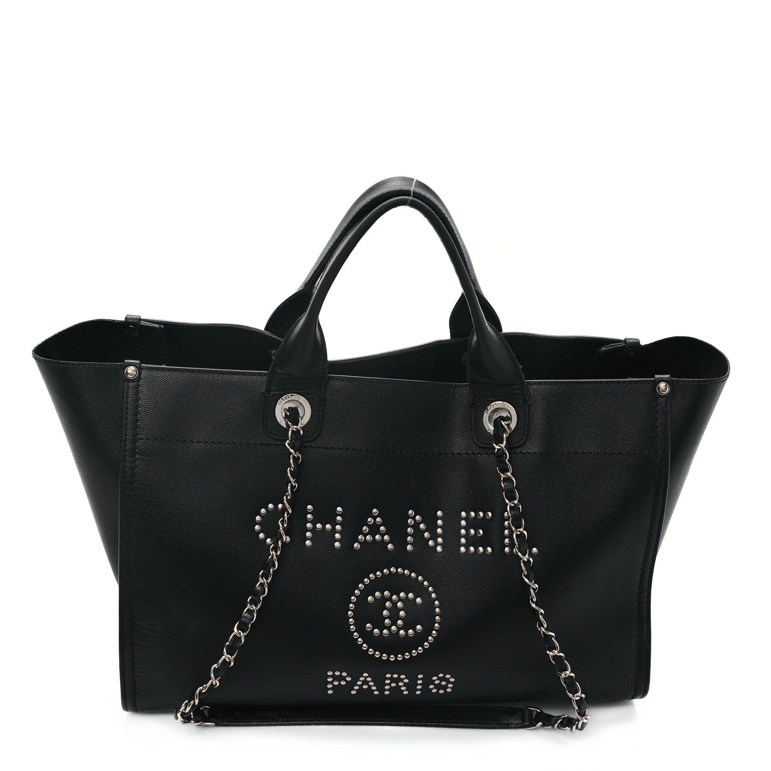 Chanel Caviar Medium Studded Deauville Tote Black 1 of 14