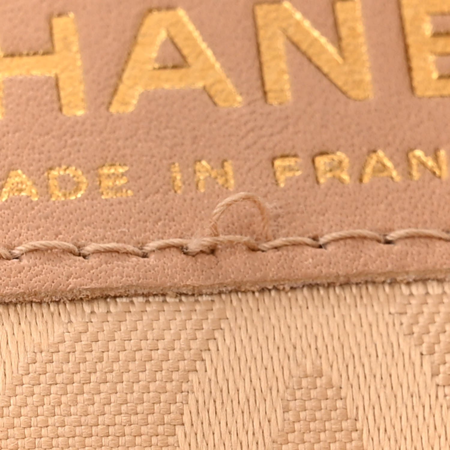 Chanel Calfskin Quilted Surpique Stitch Small Tote Beige 15 of 16