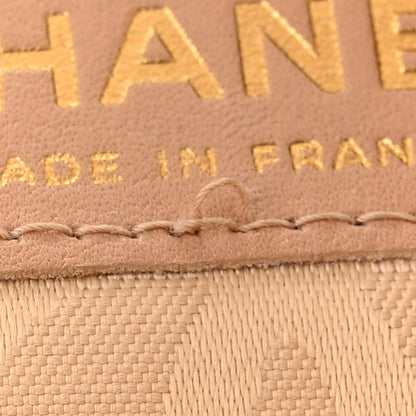 Chanel Calfskin Quilted Surpique Stitch Small Tote Beige 15 of 16