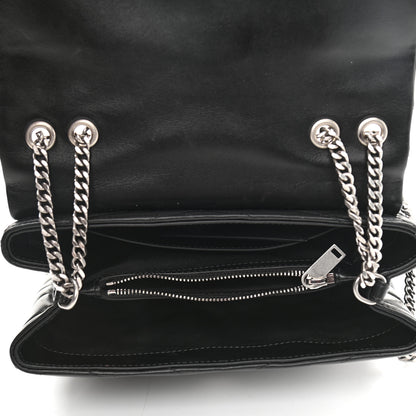 Saint Laurent Calfskin Y Quilted Monogram Small Loulou Chain Satchel Black 5 of 11