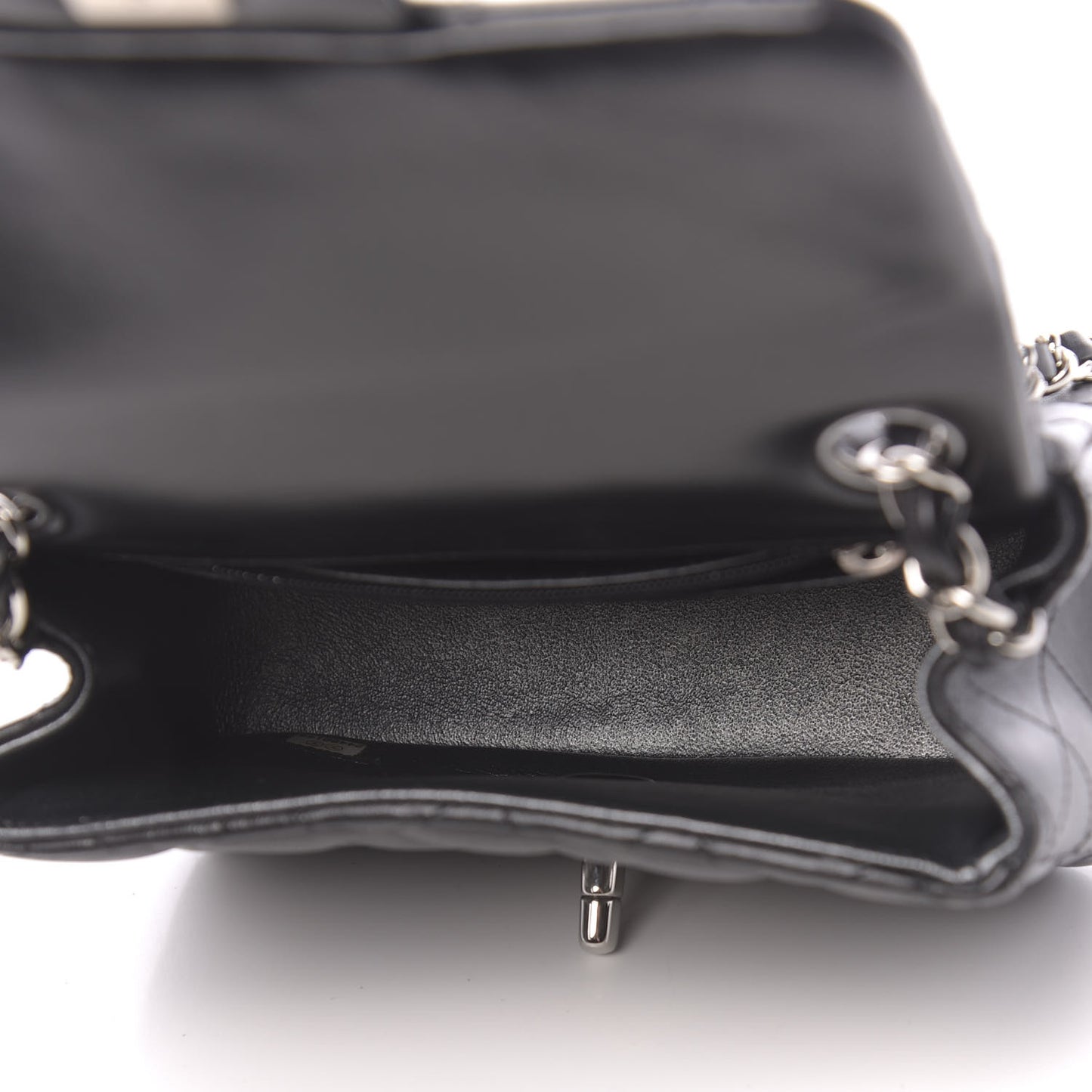 Lambskin Quilted Mini Square Flap Black