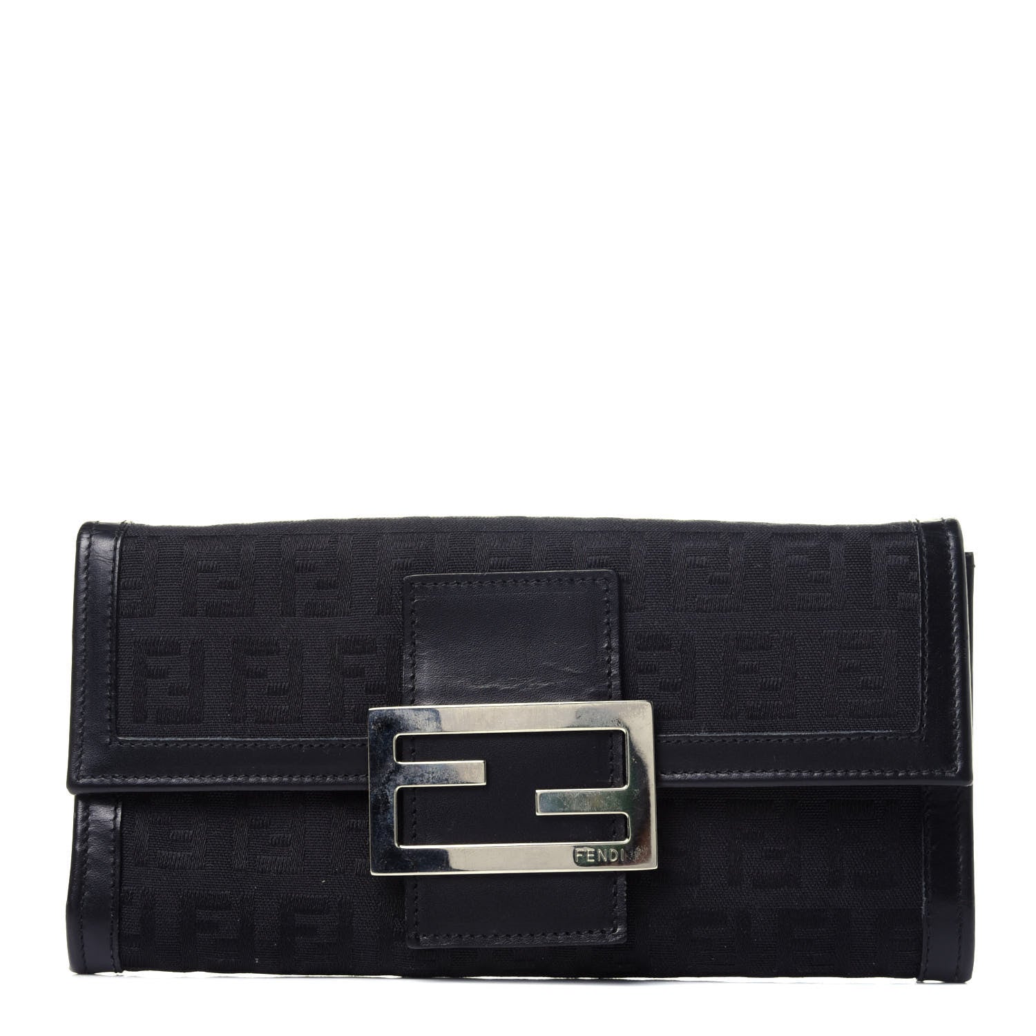 Fendi Zucchino Forever Continental Wallet Black 1 of 12