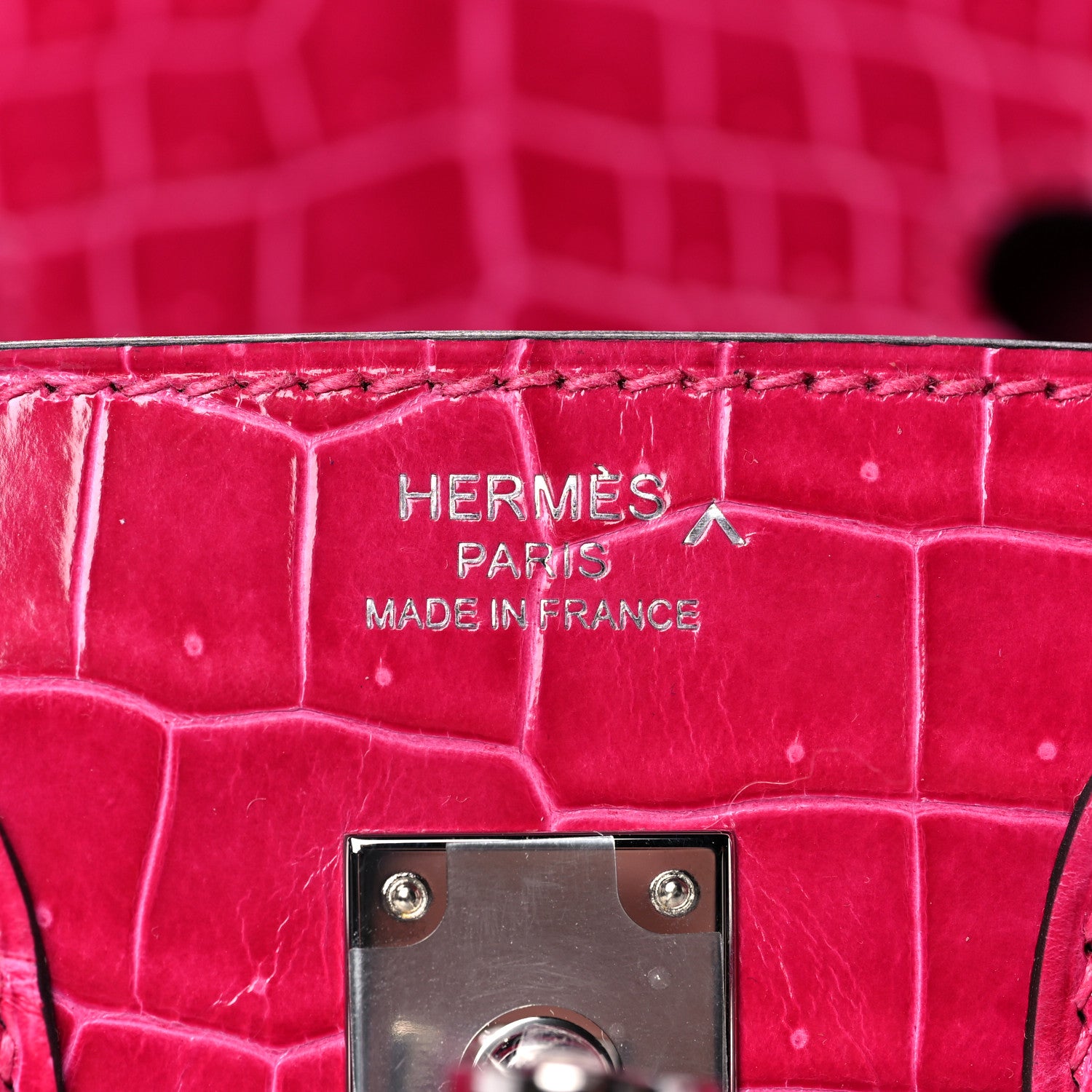 Hermes Shiny Porosus Crocodile Birkin 25 Rose Mexico 24 of 36