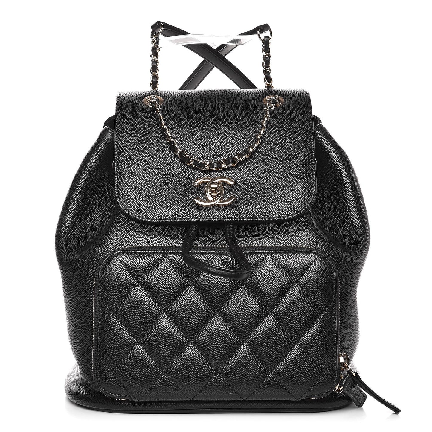 Caviar Quilted Business Affinity Backpack Black
