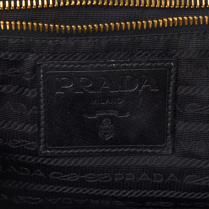 Prada Nylon Vela Saffiano Dragon Backpack Black 6 of 8