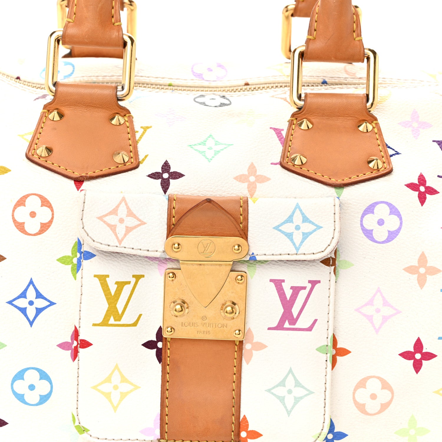 Louis Vuitton Monogram Multicolor Speedy 30 White 7 of 10
