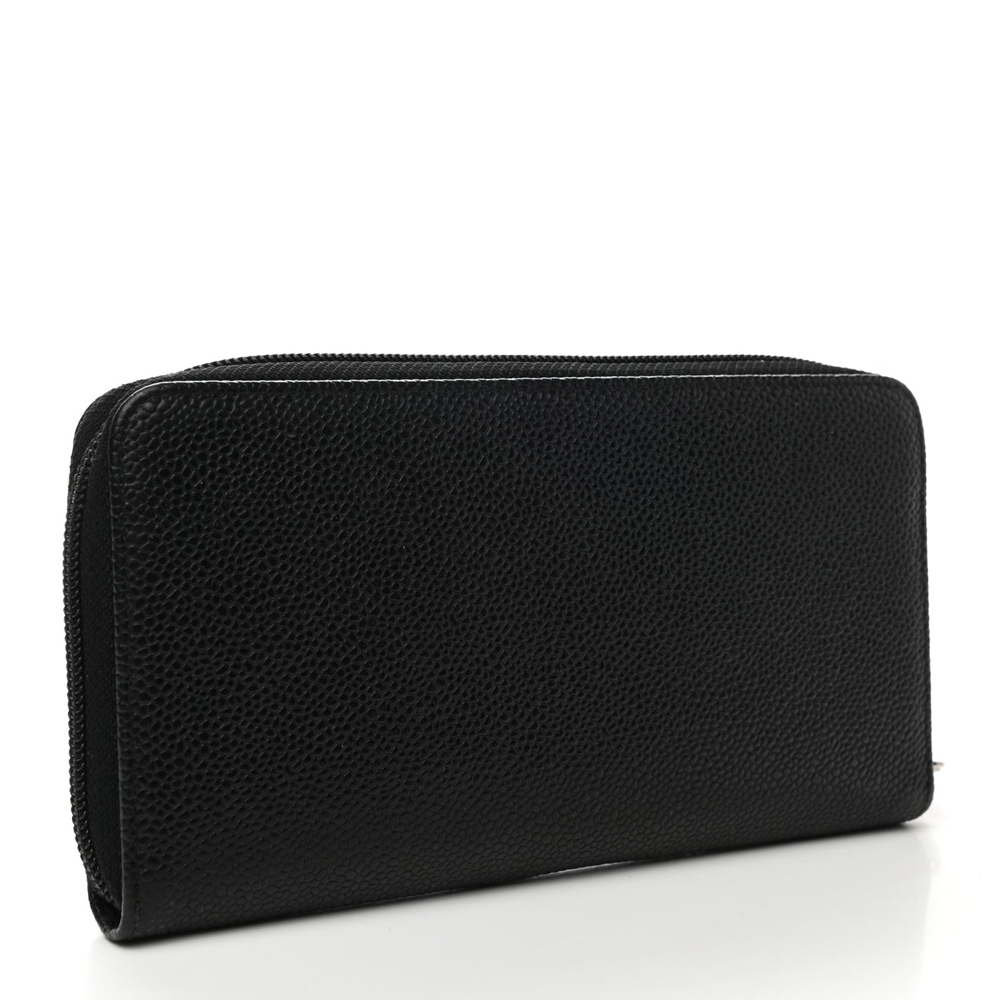 Caviar Large Timeless CC Zip Around Wallet Black