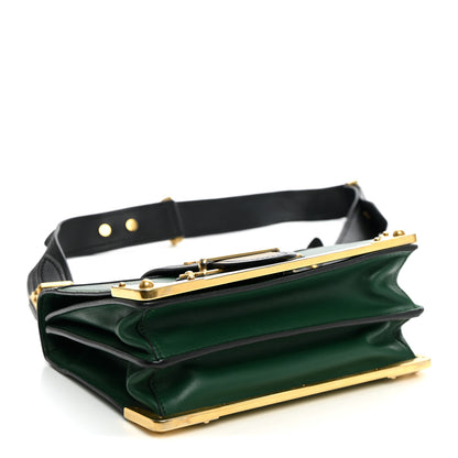 Prada City Calf Saffiano Cahier Bag Biliardo Black 3 of 8