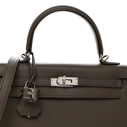 Hermes Epsom Kelly Sellier 25 Etain 8 of 18