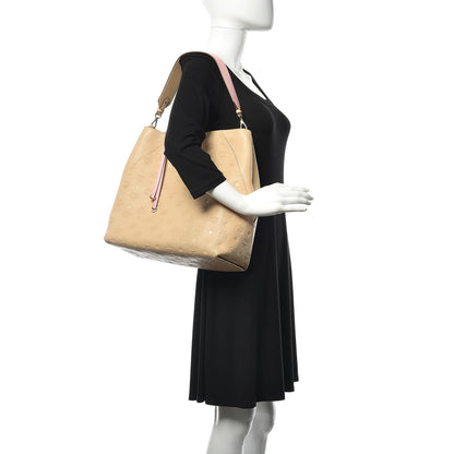 MCM Calfskin Ottomar Monogram Large Klara Hobo New Beige 2 of 9