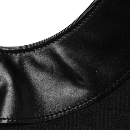 Gucci Denim Monogram Half Moon Hobo Black 9 of 16