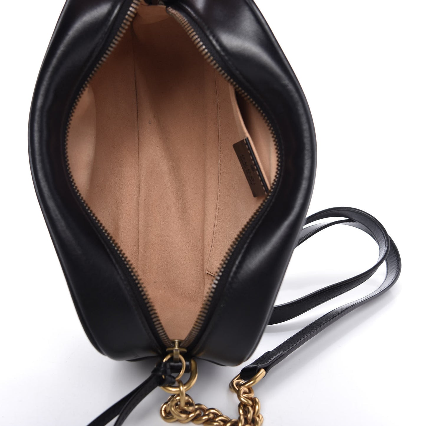 Calfskin Matelasse Small GG Marmont Chain Shoulder Bag Black