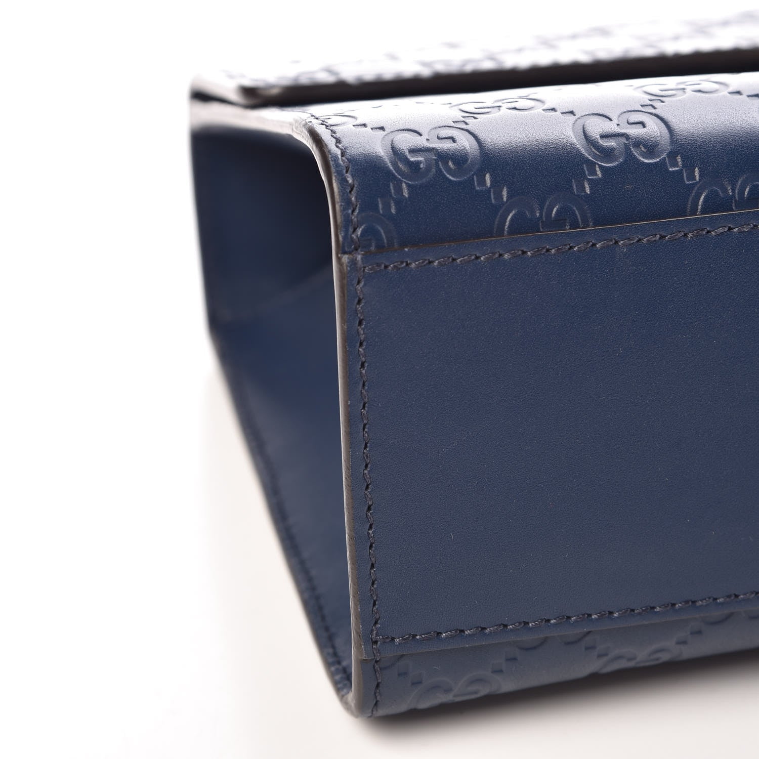 Gucci Guccissima Medium Padlock Shoulder Bag Blue Agata 11 of 18