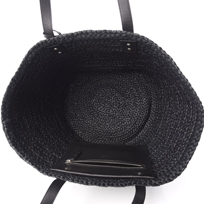 Saint Laurent Raffia Medium Panier Bag Black 5 of 9