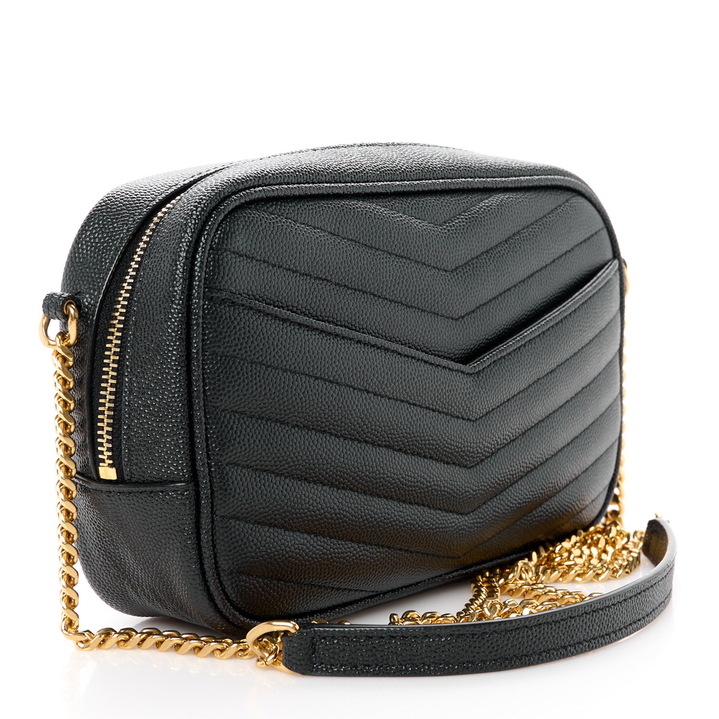 Grain De Poudre Matelasse Monogram Mini Lou Camera Bag Black