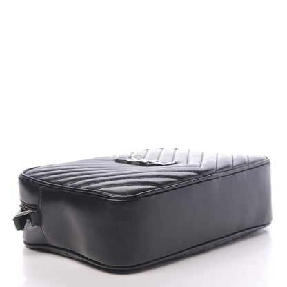 Saint Laurent Calfskin Matelasse Monogram Lou Camera Bag Black 4 of 9
