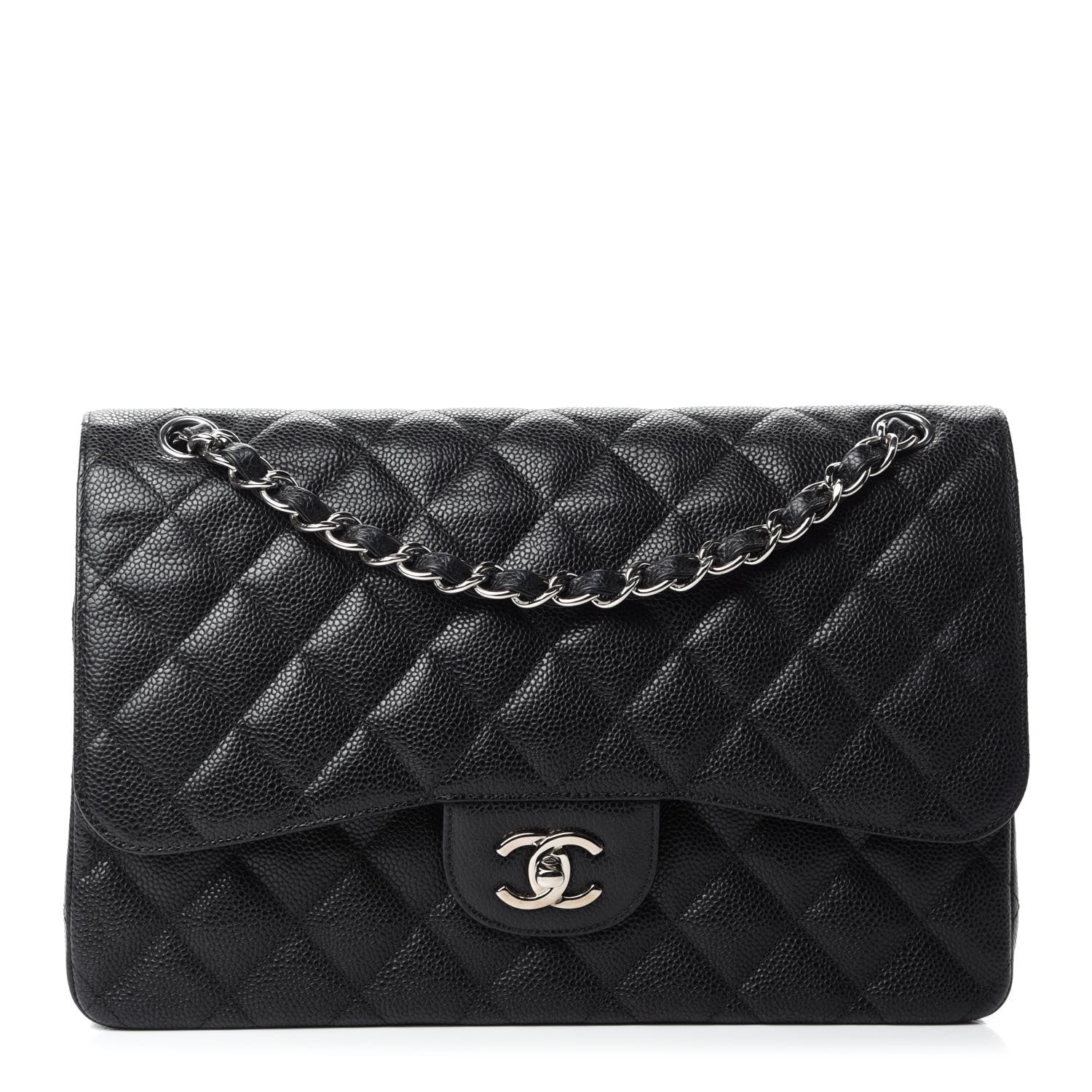 Chanel Caviar Quilted Jumbo Double Flap Black 1 of 11